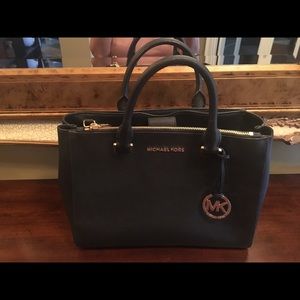 Michael Kors Black Leather Satchel
